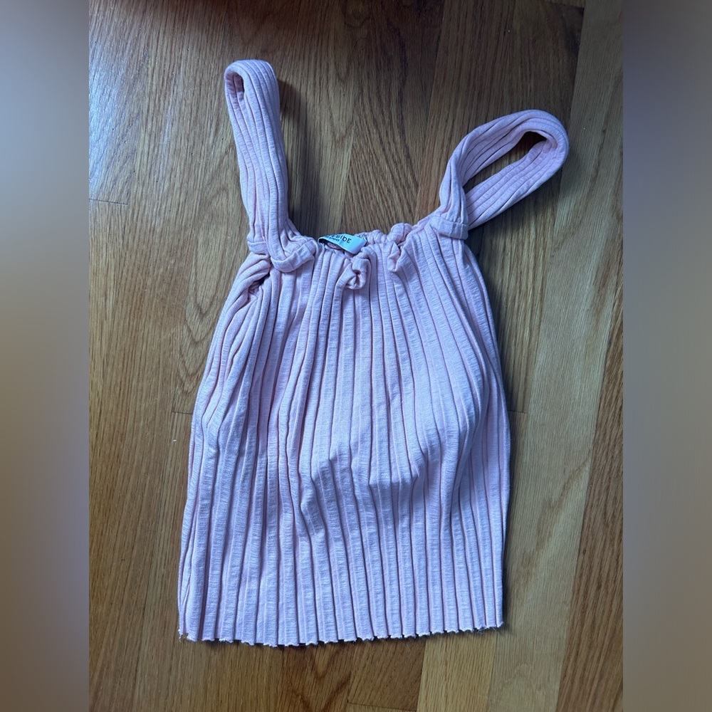 Stateside Siro ribbed crop top